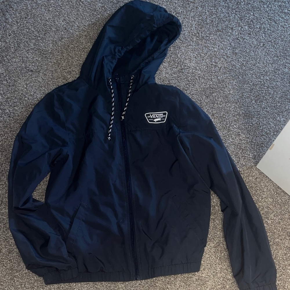 Vans Navy Hooded Windbreaker Jacket